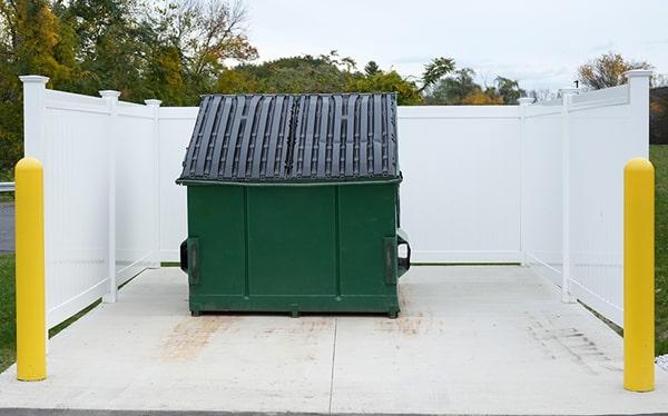 our commercial dumpsters can be used for most non-hazardous materials, including food waste, cardboard, and construction debris